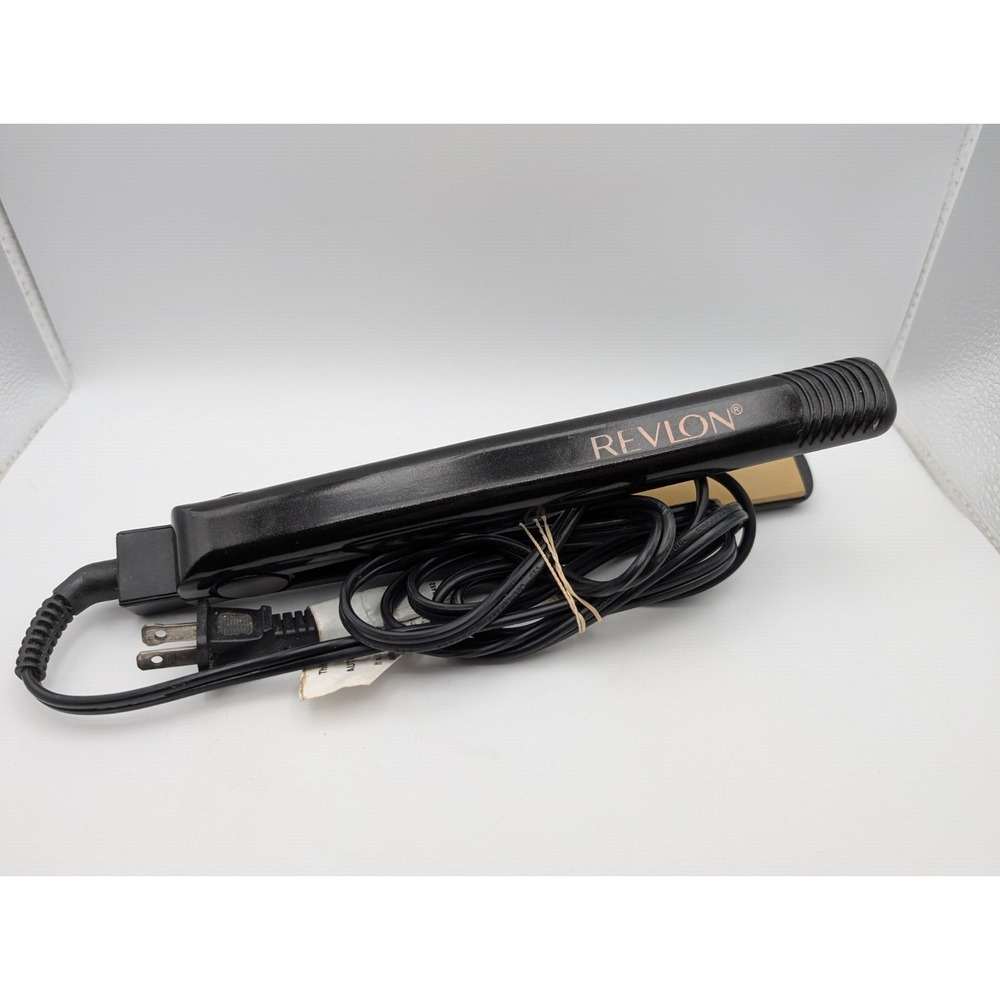 Revlon 1" RVST2046‎ Gold Black Ceramic Tourmaline Flat Iron Straightener